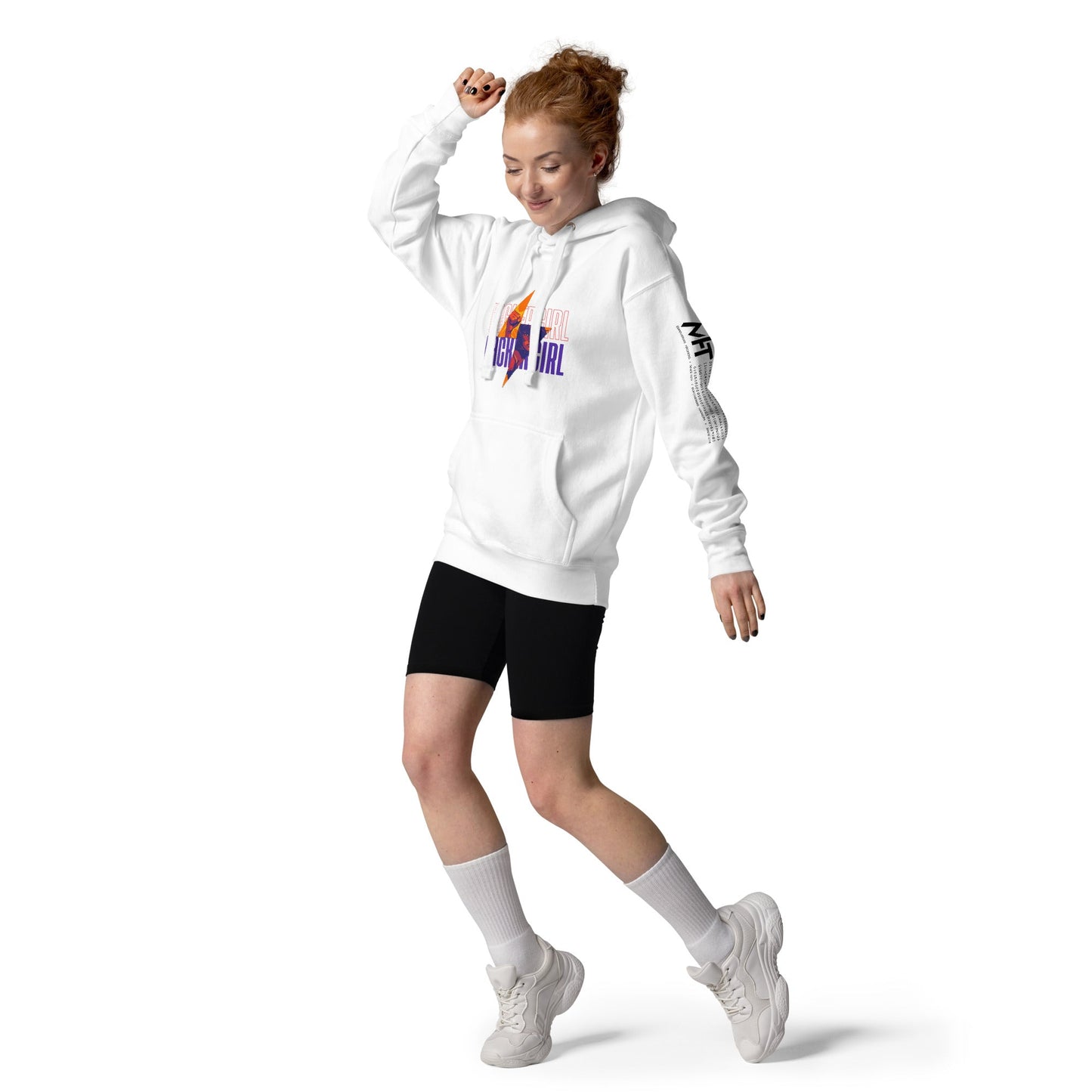 Hacker Girl V1 in Dark Color Text - Unisex Hoodie by DarkByteGear