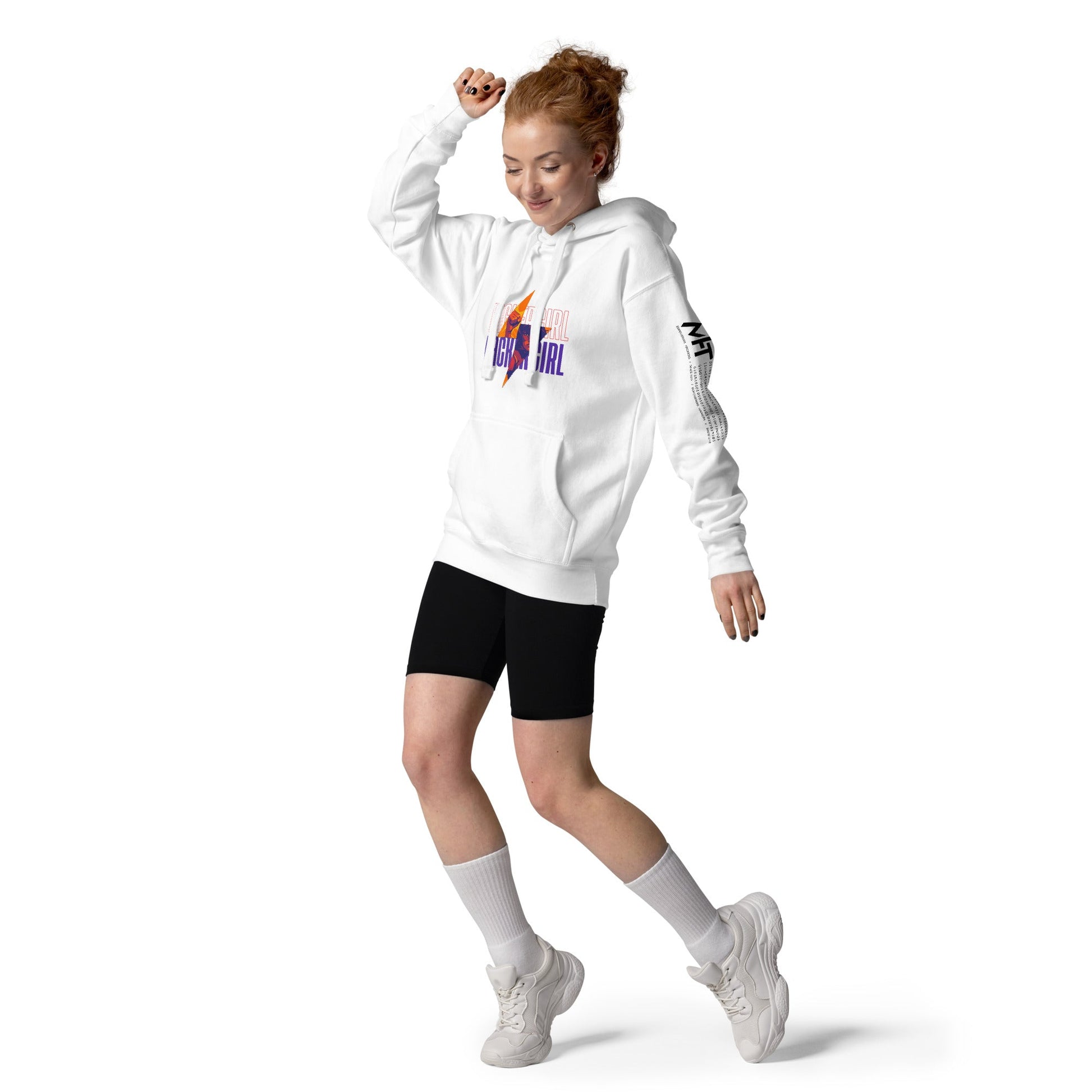 Hacker Girl V1 in Dark Color Text - Unisex Hoodie by DarkByteGear