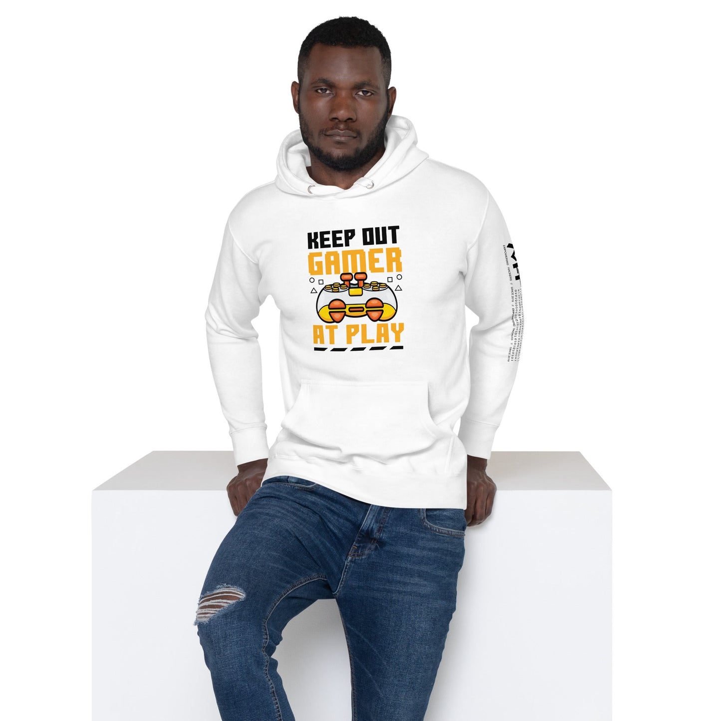 Keep Out Gamer At Play Rima 7 in Dark Text - Unisex Hoodie by DarkByteGear