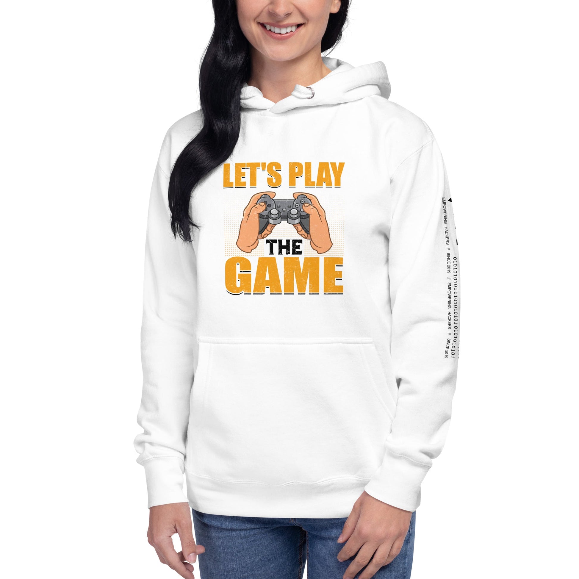 Let's Play the Game in Dark Text - Unisex Hoodie by DarkByteGear