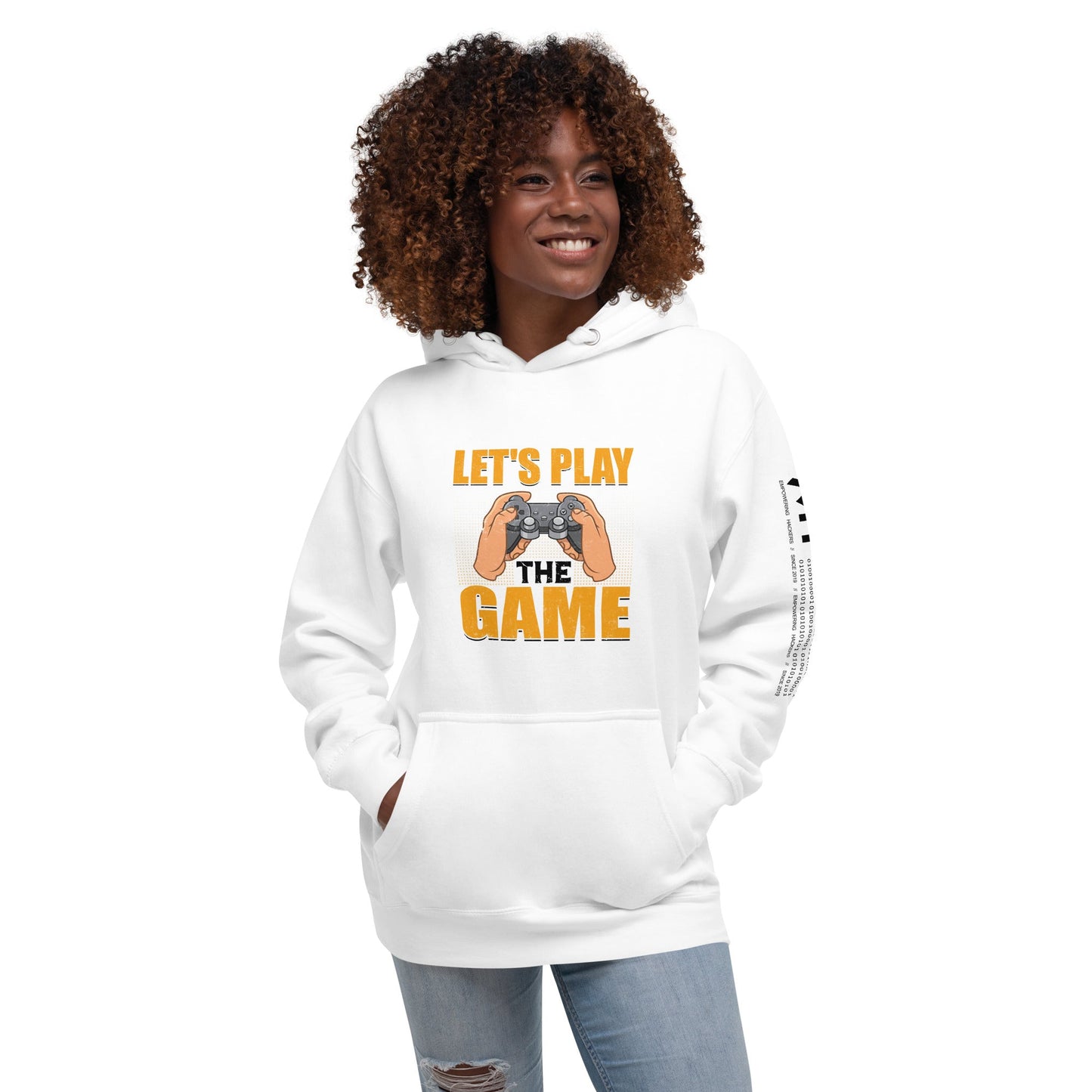 Let's Play the Game in Dark Text - Unisex Hoodie by DarkByteGear