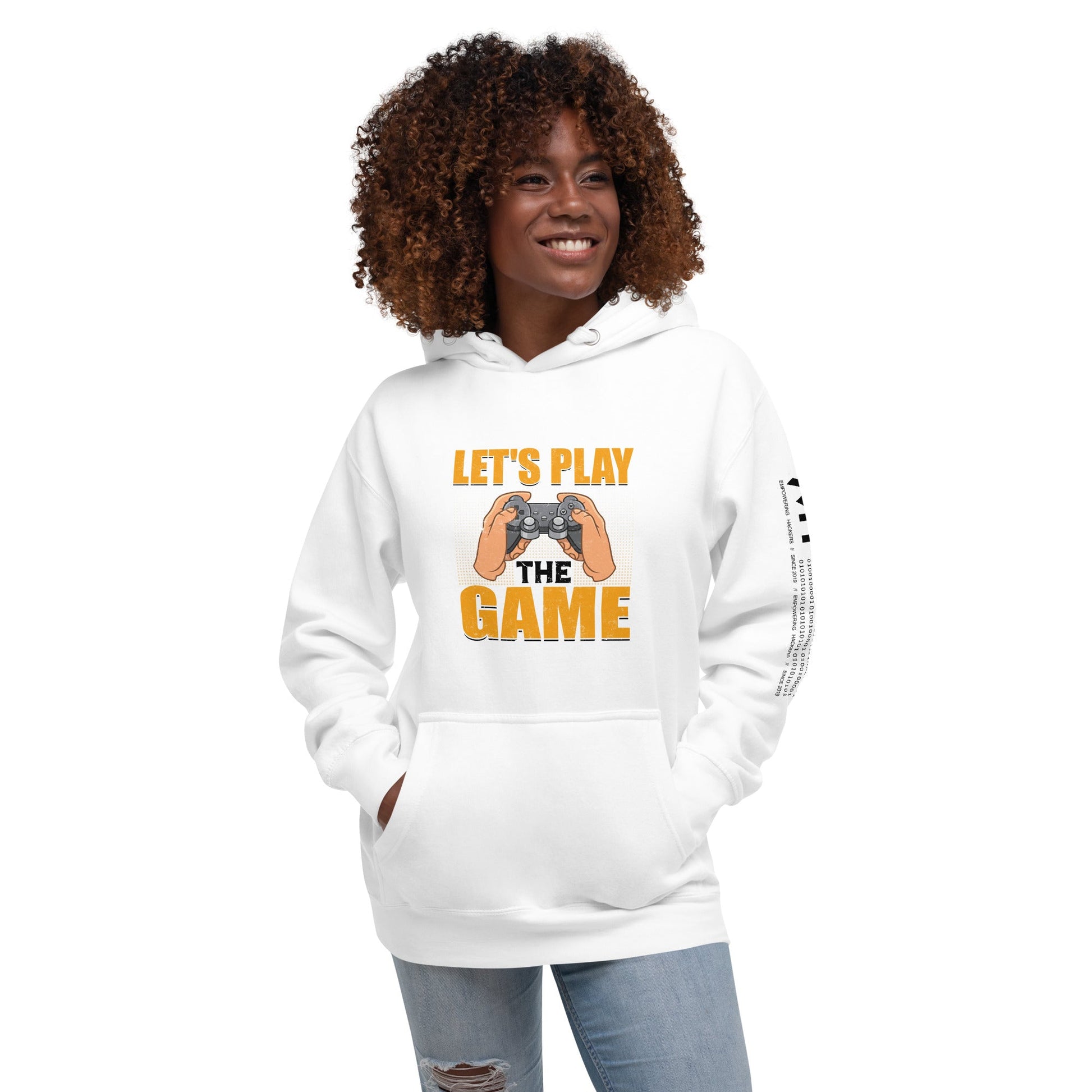 Let's Play the Game in Dark Text - Unisex Hoodie by DarkByteGear