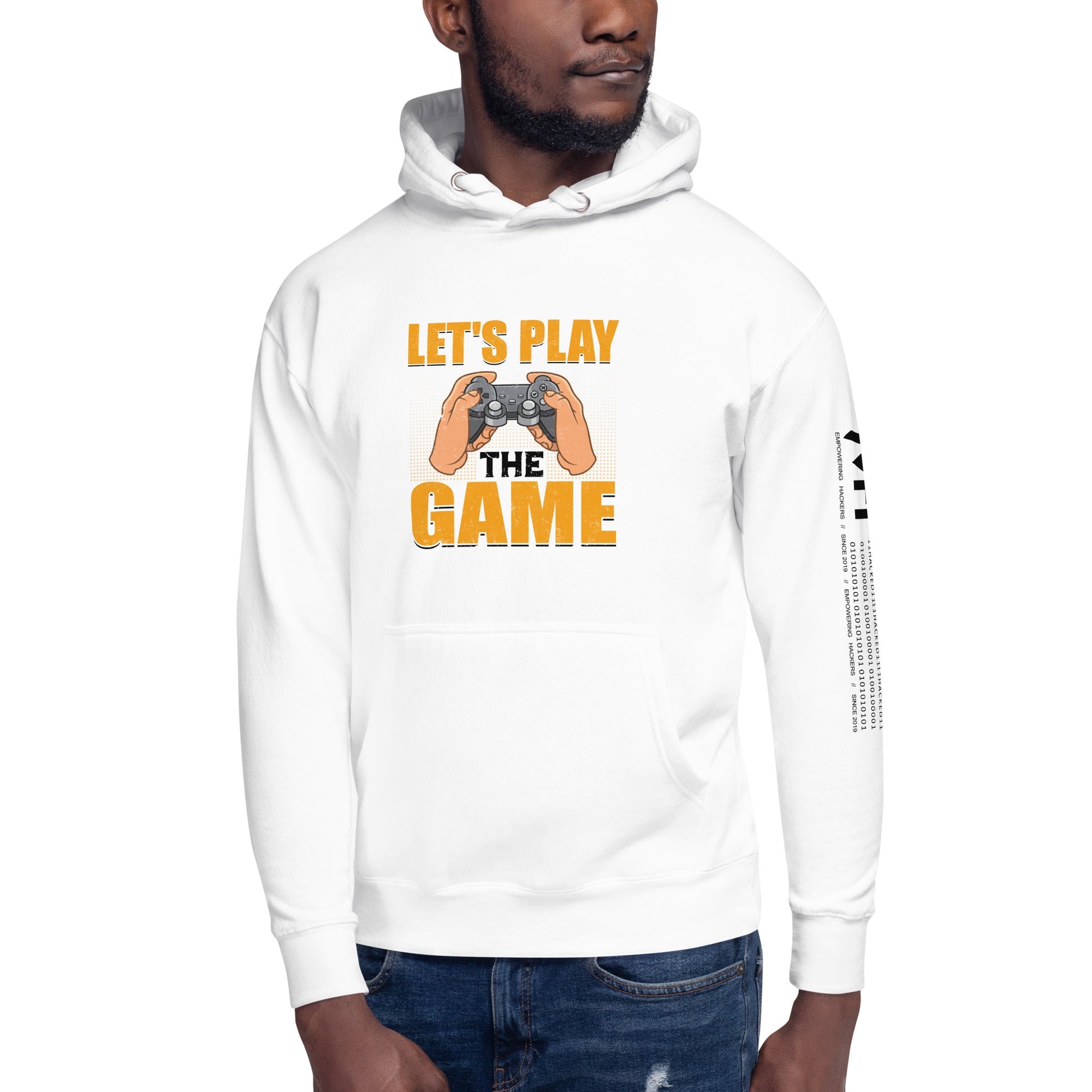 Let's Play the Game in Dark Text - Unisex Hoodie by DarkByteGear