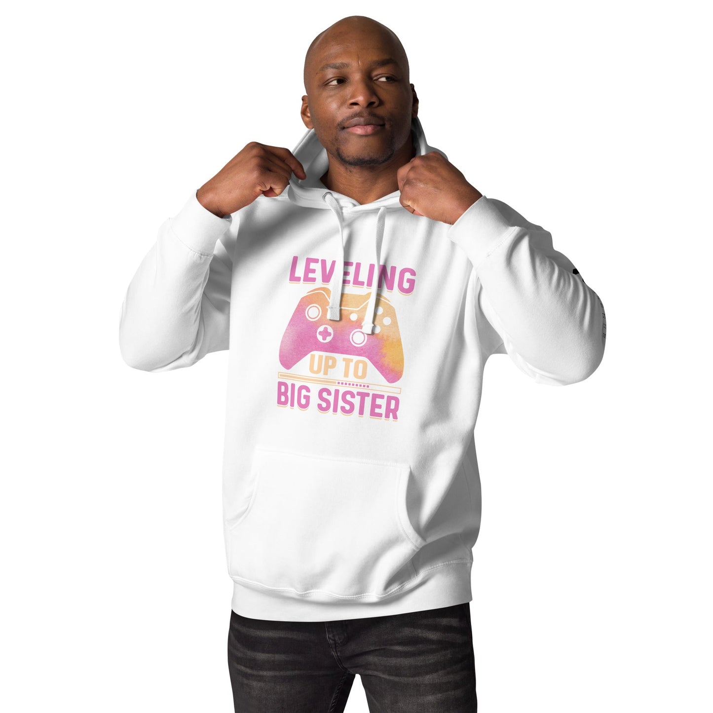 Levelling up to Big Sister for light color - Unisex Hoodie by DarkByteGear