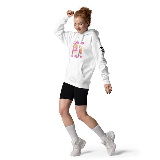 Levelling up to Big Sister for light color - Unisex Hoodie by DarkByteGear