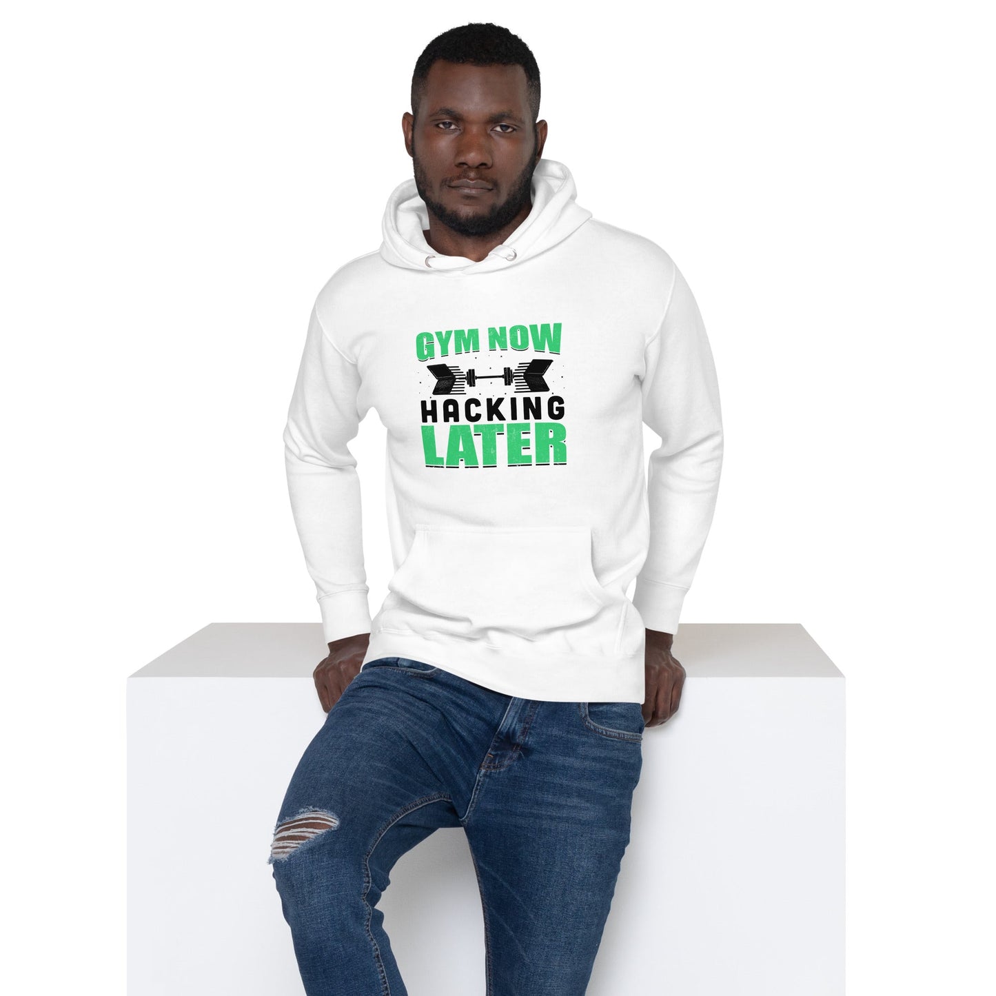 Gym now, hacking later - Unisex Hoodie by DarkByteGear
