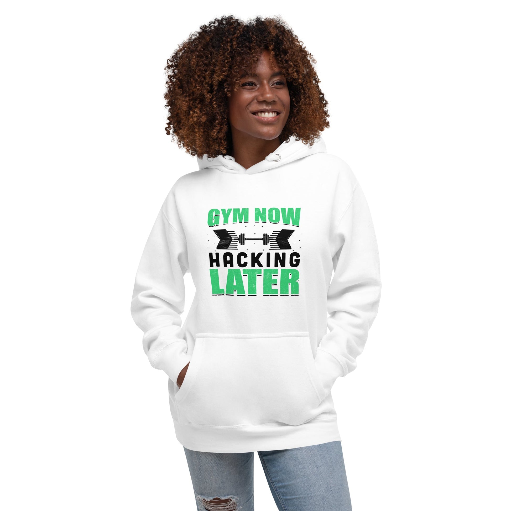 Gym now, hacking later - Unisex Hoodie by DarkByteGear
