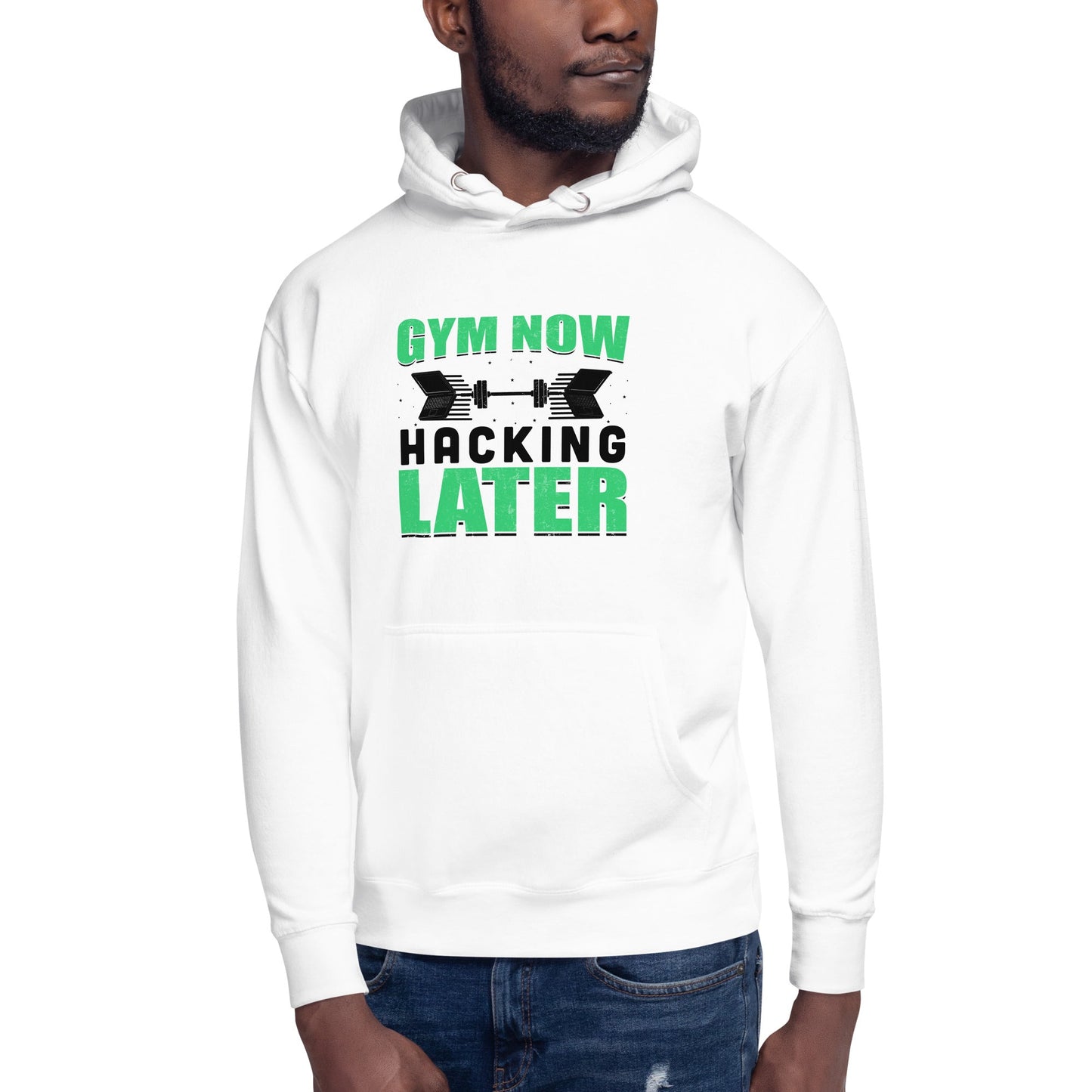 Gym now, hacking later - Unisex Hoodie by DarkByteGear