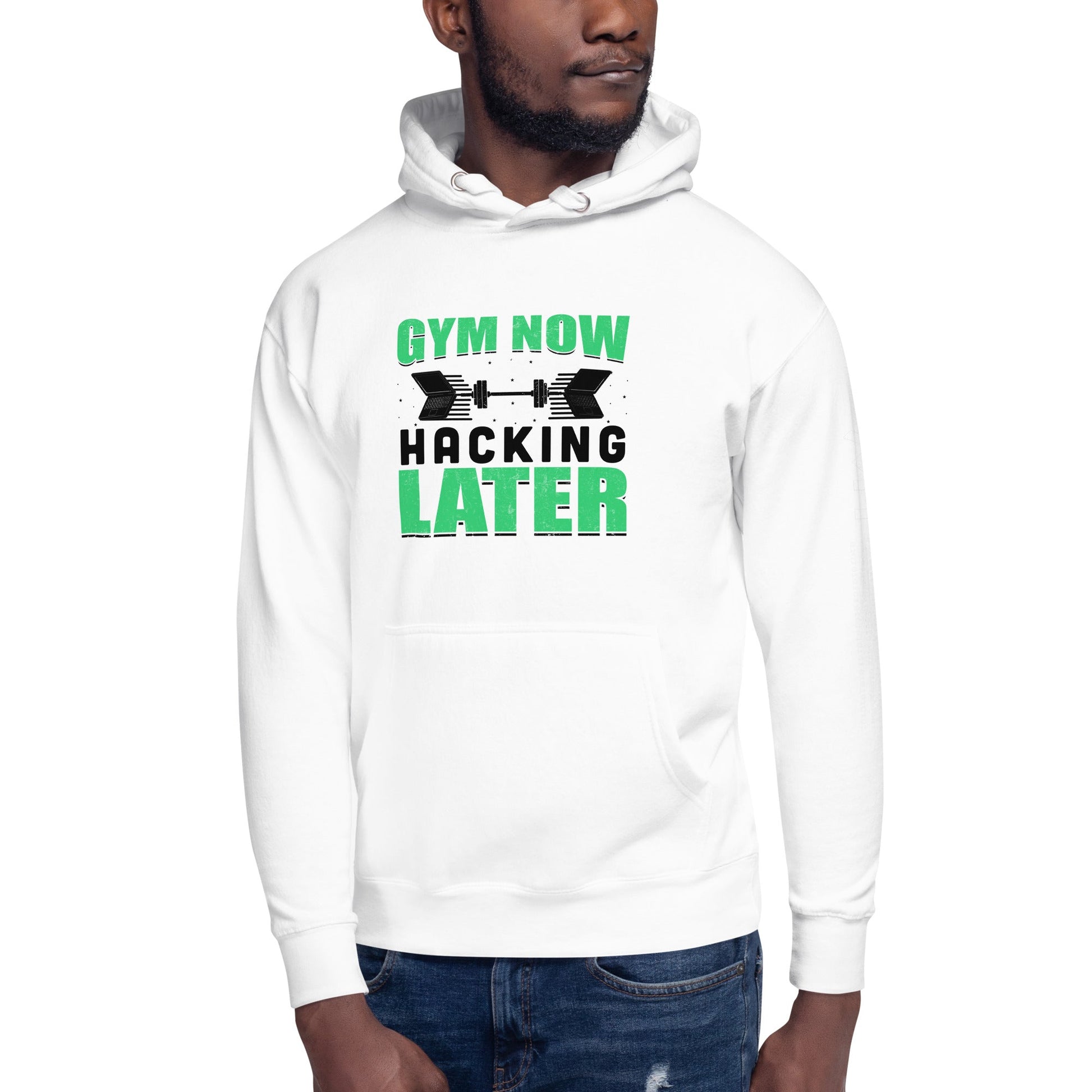 Gym now, hacking later - Unisex Hoodie by DarkByteGear
