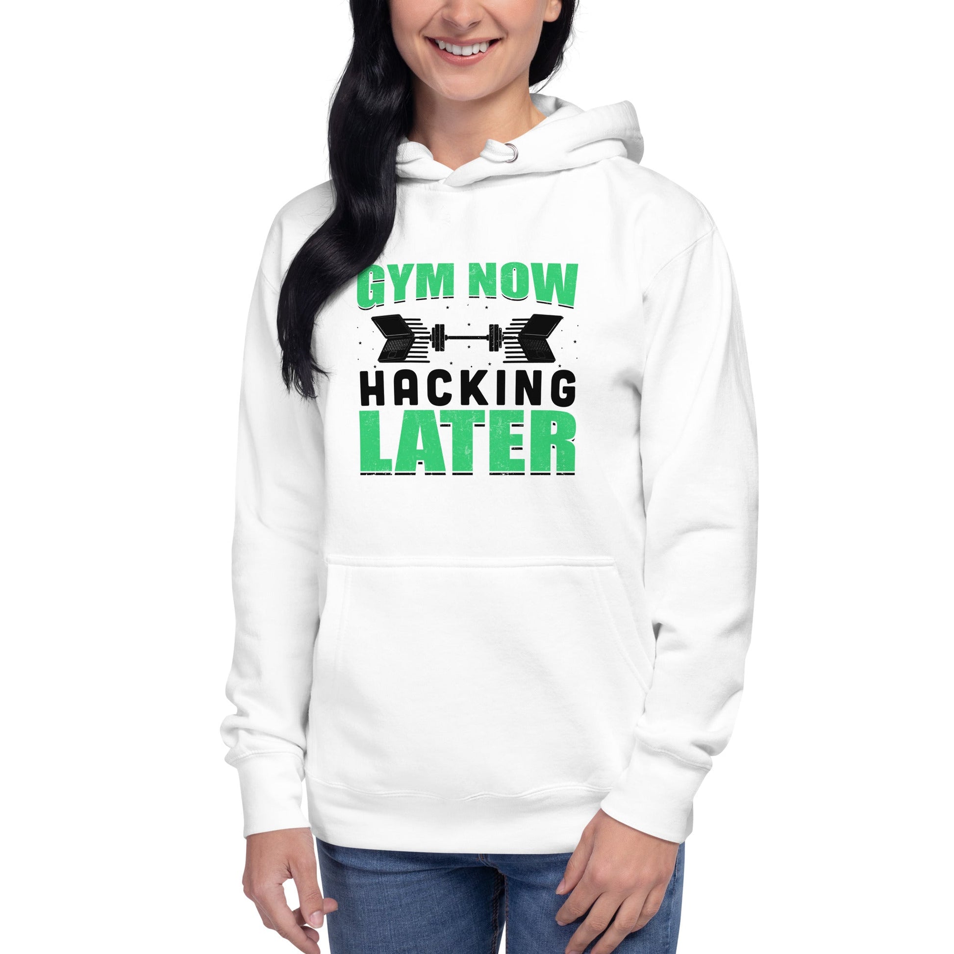 Gym now, hacking later - Unisex Hoodie by DarkByteGear