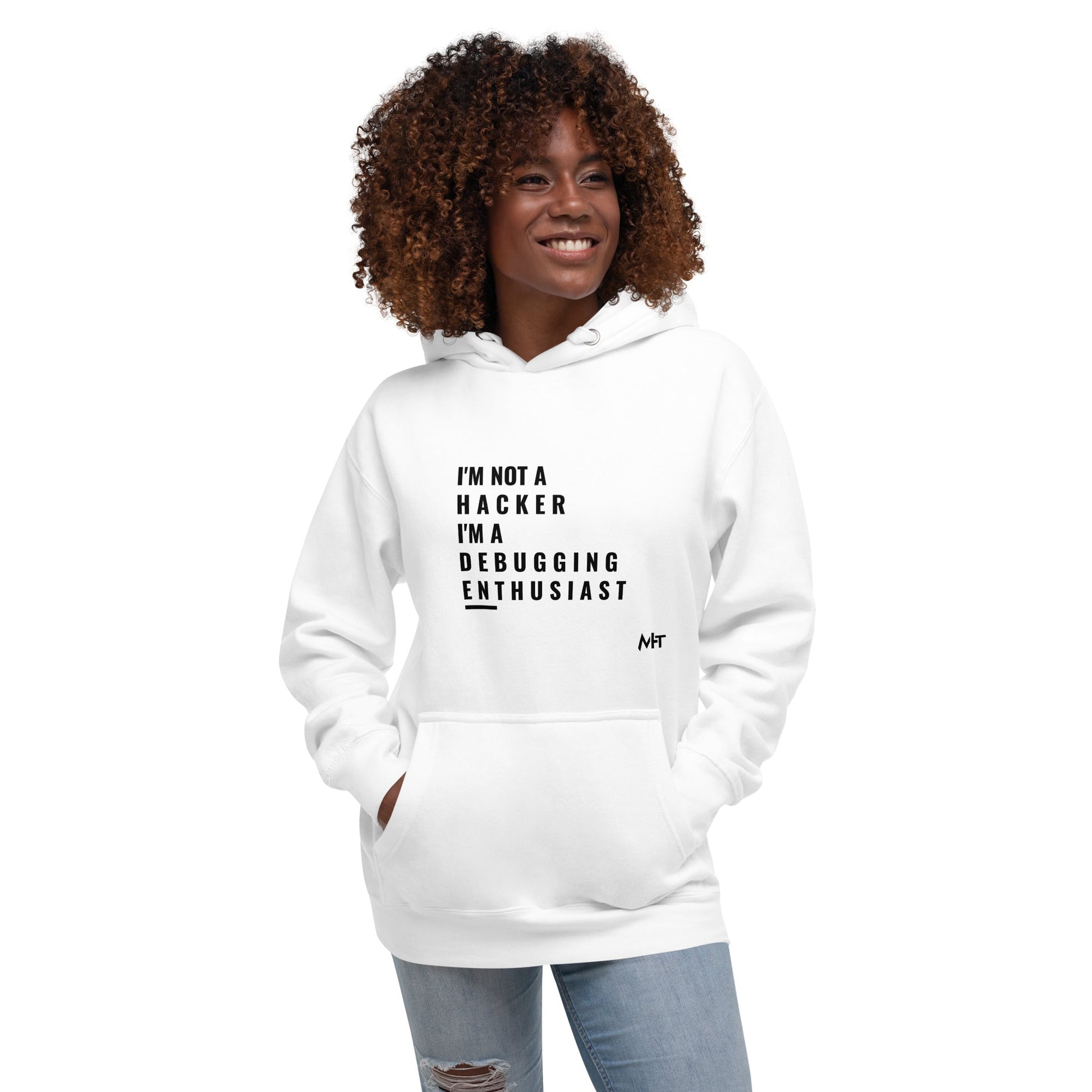 I'm not a Hacker: I'm a Debugging Enthusiast - Unisex Hoodie by DarkByteGear