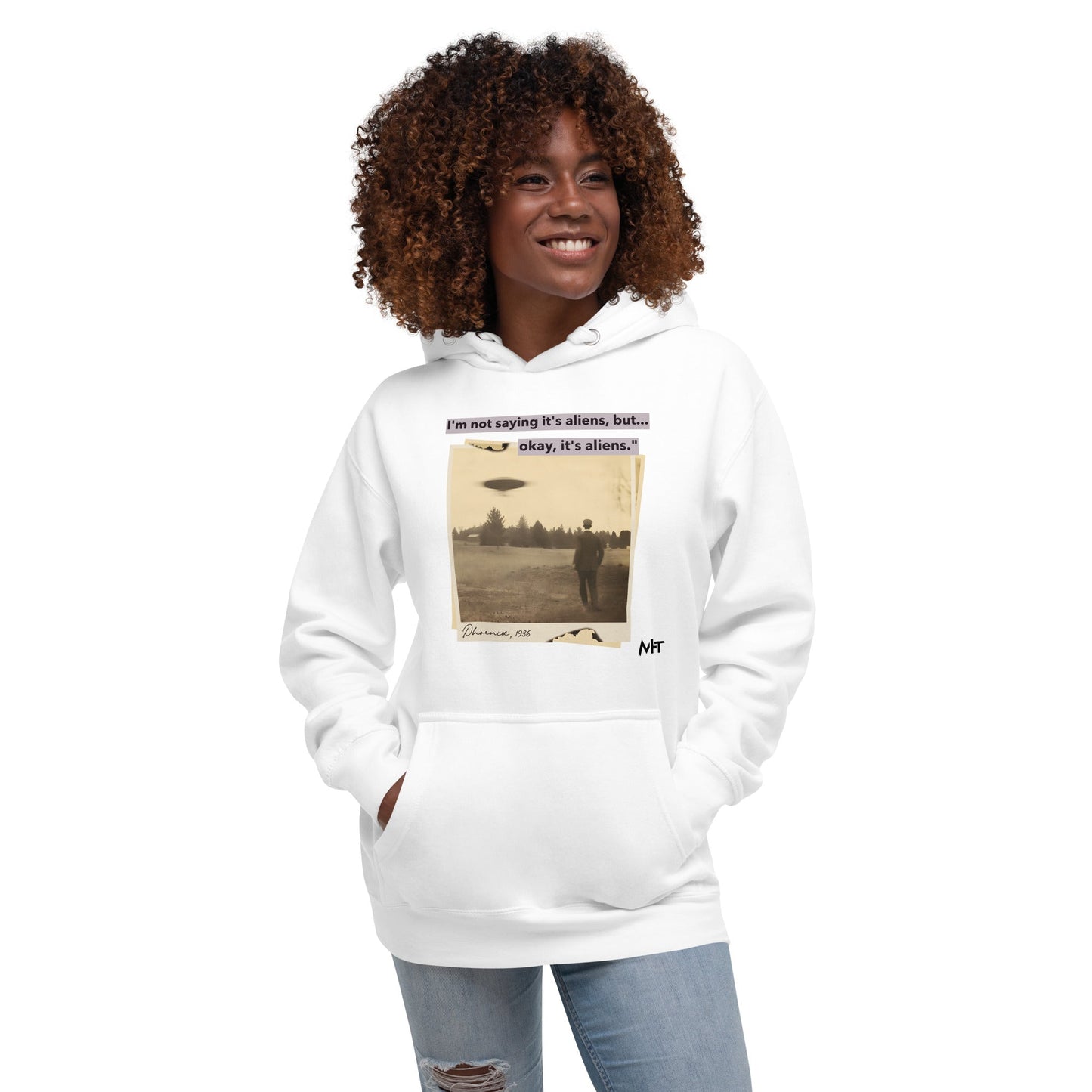 I'm not saying it's aliens, but... okay, it's aliens - Unisex Hoodie by DarkByteGear