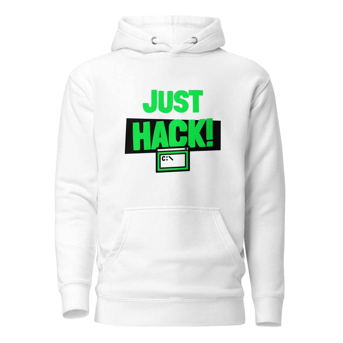 Just Hack (Green text) - Unisex Hoodie by DarkByteGear