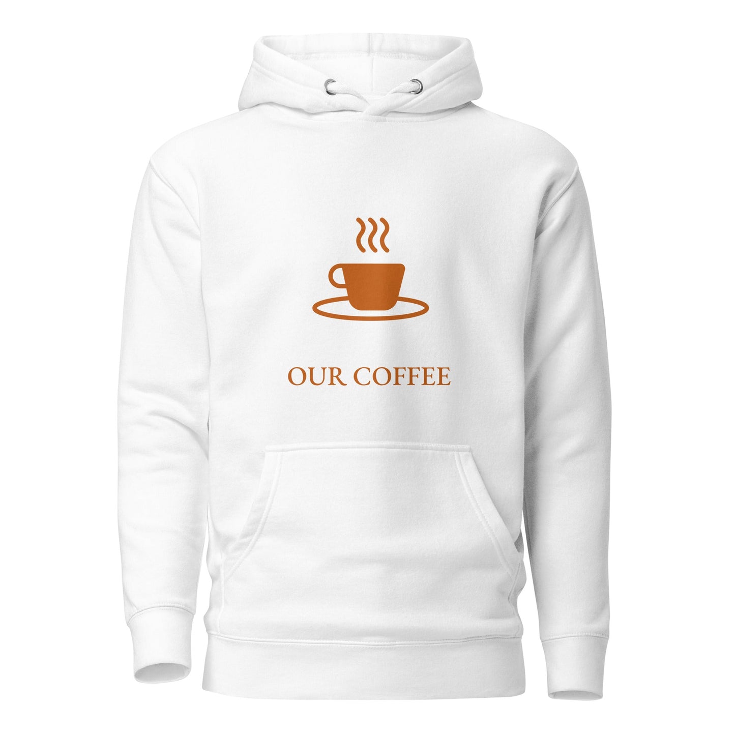 In cryptography, we trust... our coffee (Orange Text) - Unisex Hoodie by DarkByteGear