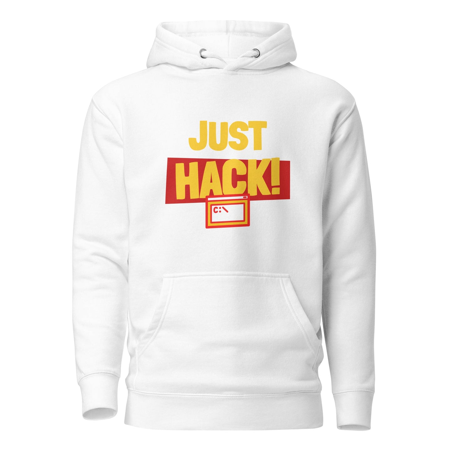 Just Hack (Yellow Text) - Unisex Hoodie by DarkByteGear