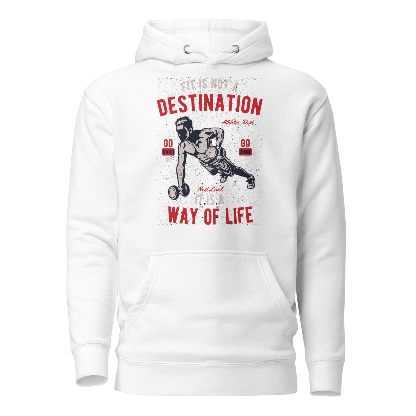 Fit is not a destination: it is a way of life - Unisex Hoodie by DarkByteGear