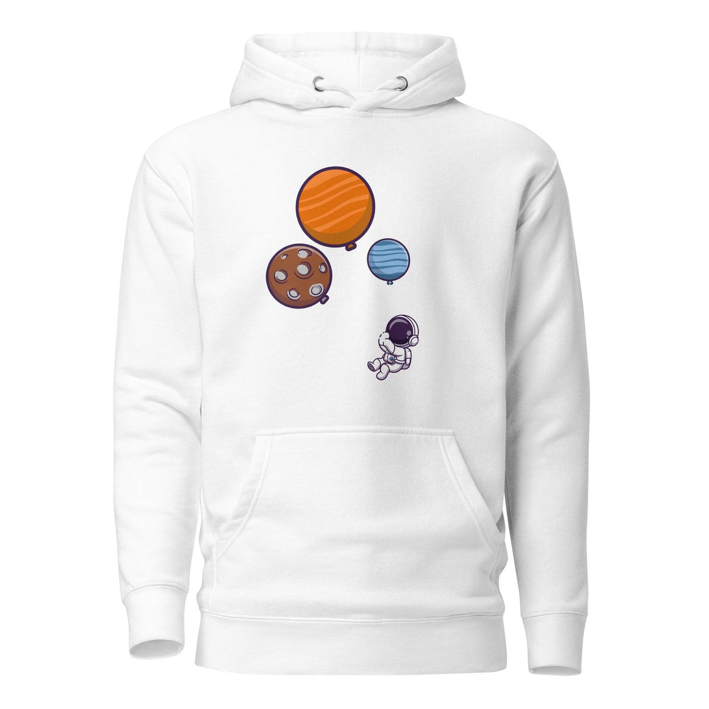 Astronaut with Balloons in Space - Unisex Hoodie by DarkByteGear
