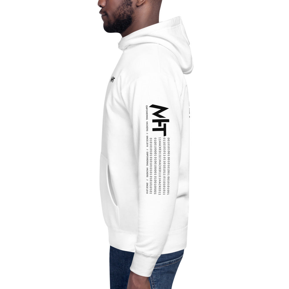 White hat hacker - Unisex Hoodie (back print) by DarkByteGear