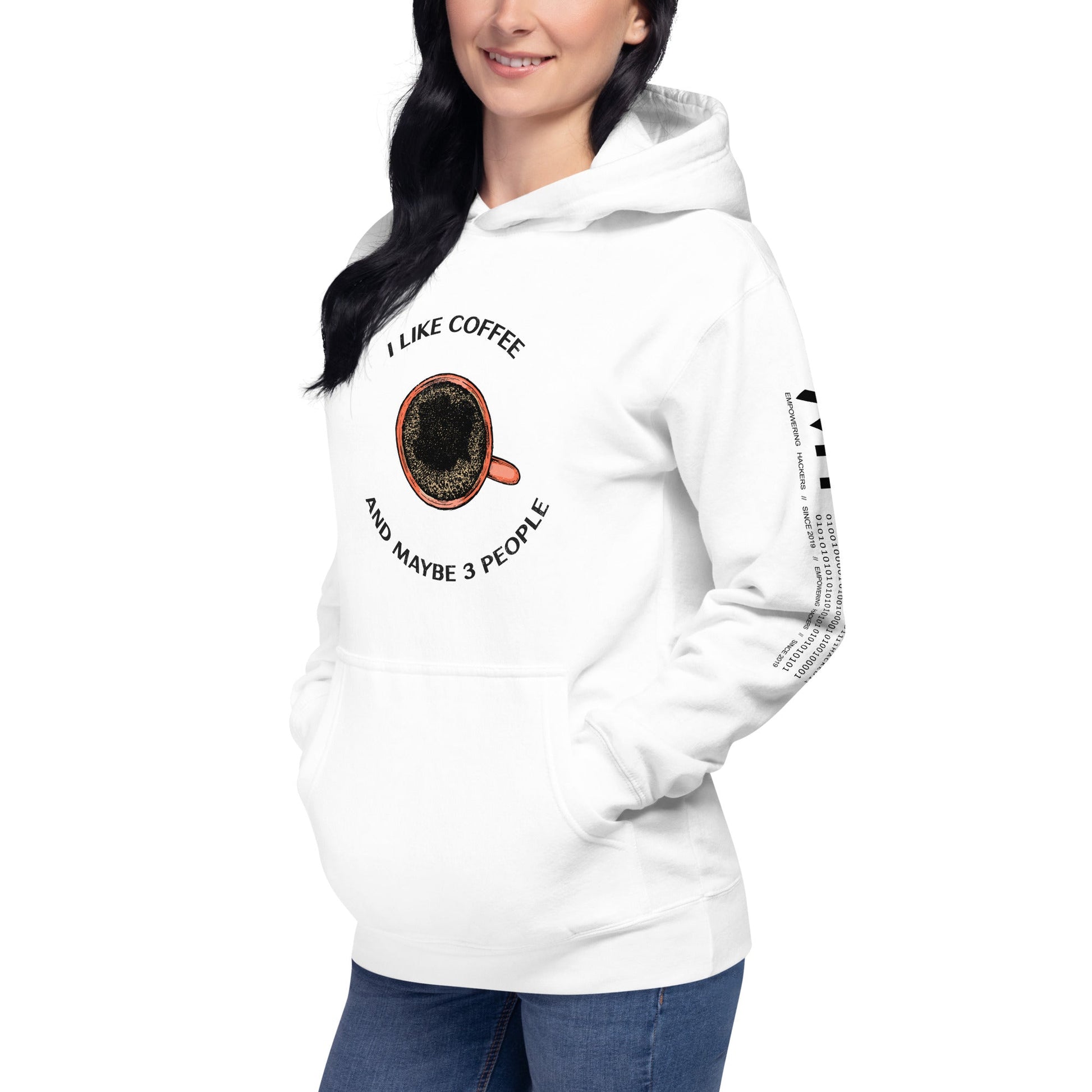 I like Coffee and maybe 3 people - Unisex Hoodie by DarkByteGear