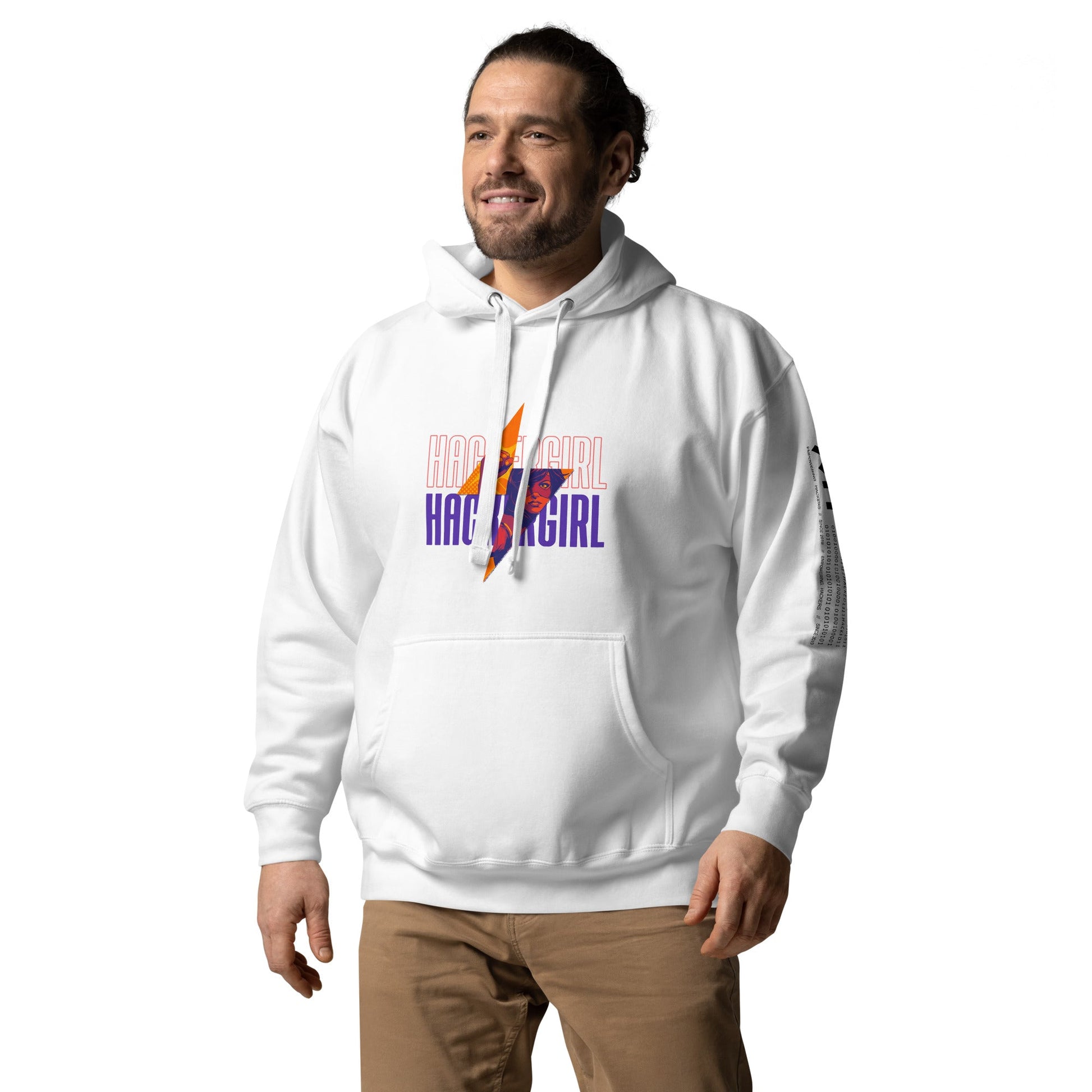 Hacker Girl V1 in Dark Color Text - Unisex Hoodie by DarkByteGear