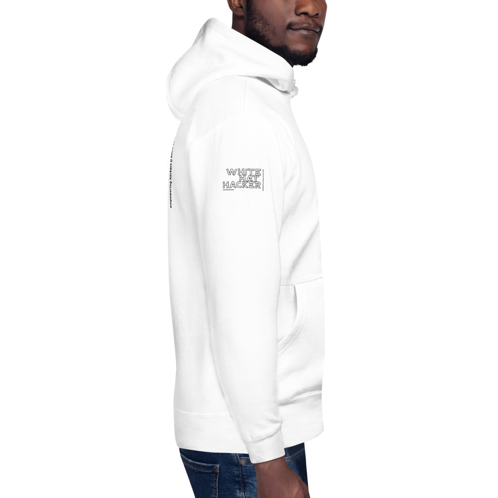 White hat hacker - Unisex Hoodie (back print) by DarkByteGear