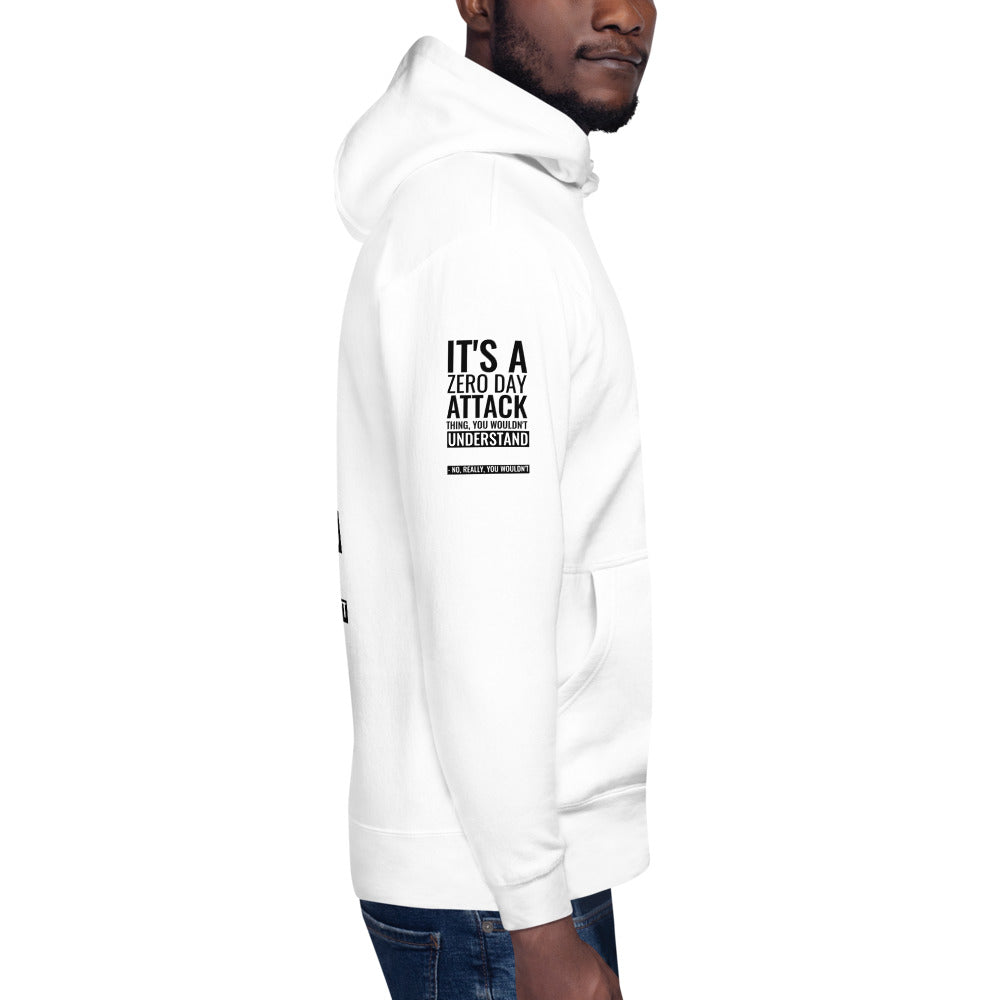 Its a 0 day attack - Unisex Hoodie (back print) by DarkByteGear