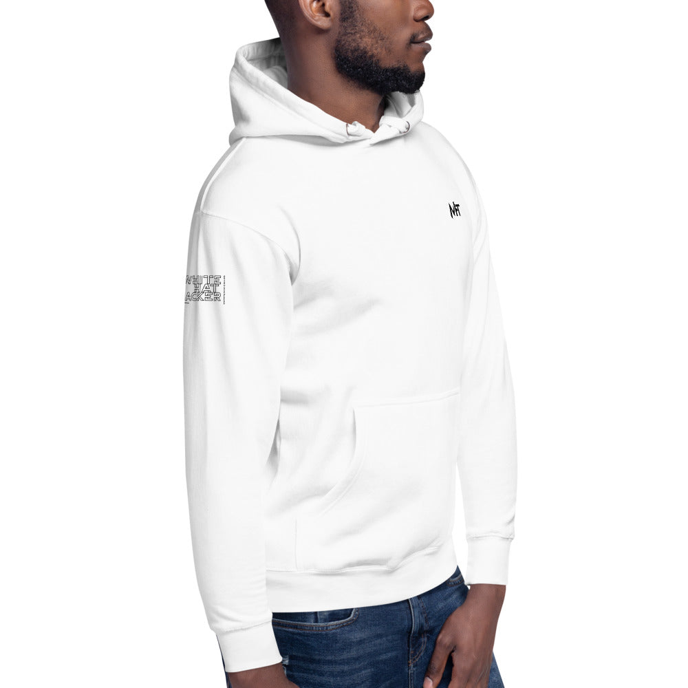 White hat hacker - Unisex Hoodie (back print) by DarkByteGear