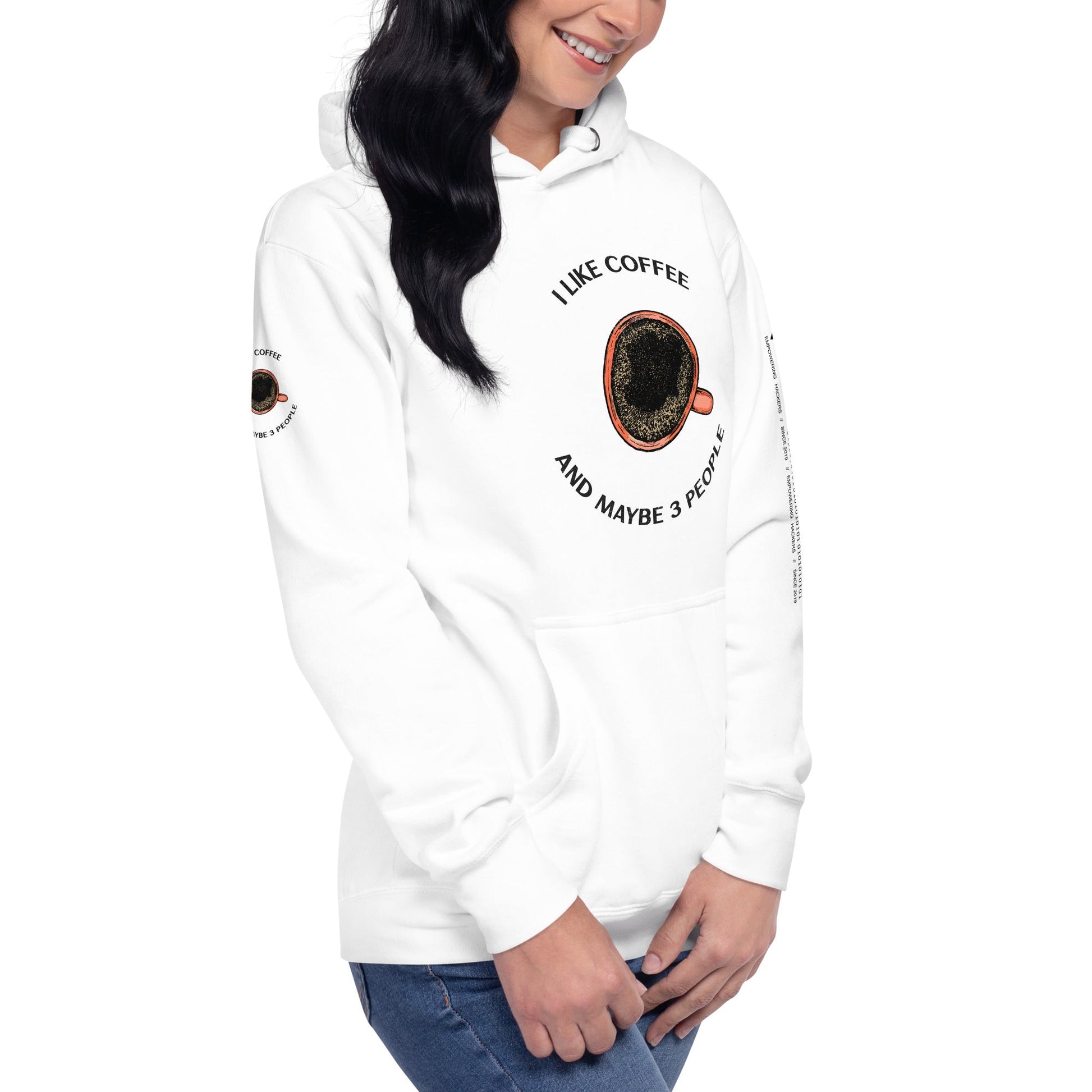 I like Coffee and maybe 3 people - Unisex Hoodie by DarkByteGear