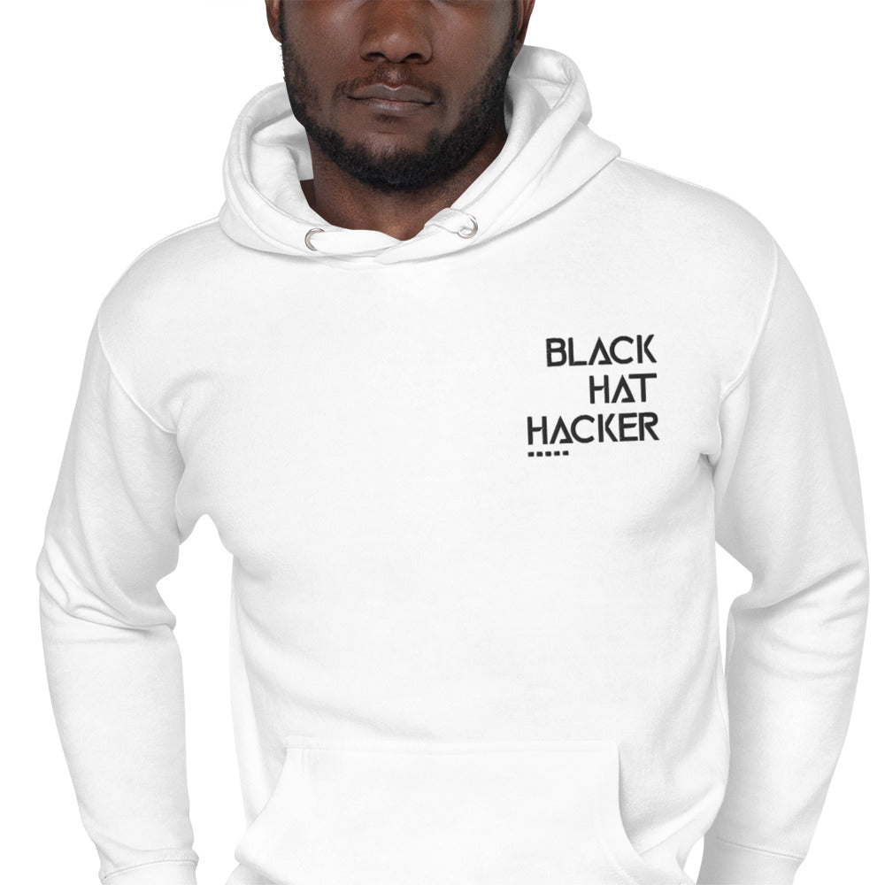 Black Hat Hacker - Unisex Hoodie (embroidery) by DarkByteGear
