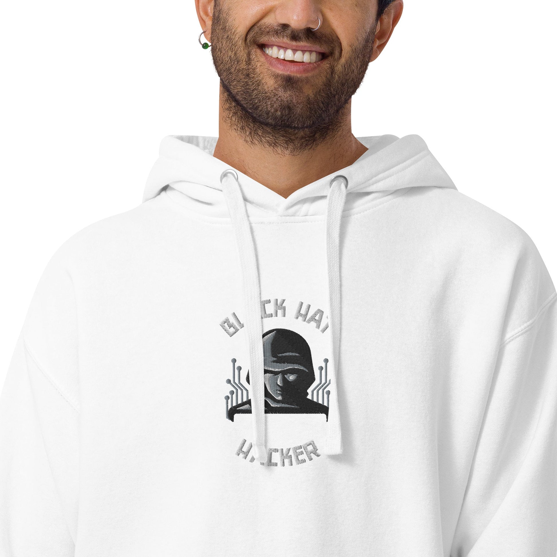 Black Hat Hacker - Unisex Hoodie (embroidered) by DarkByteGear
