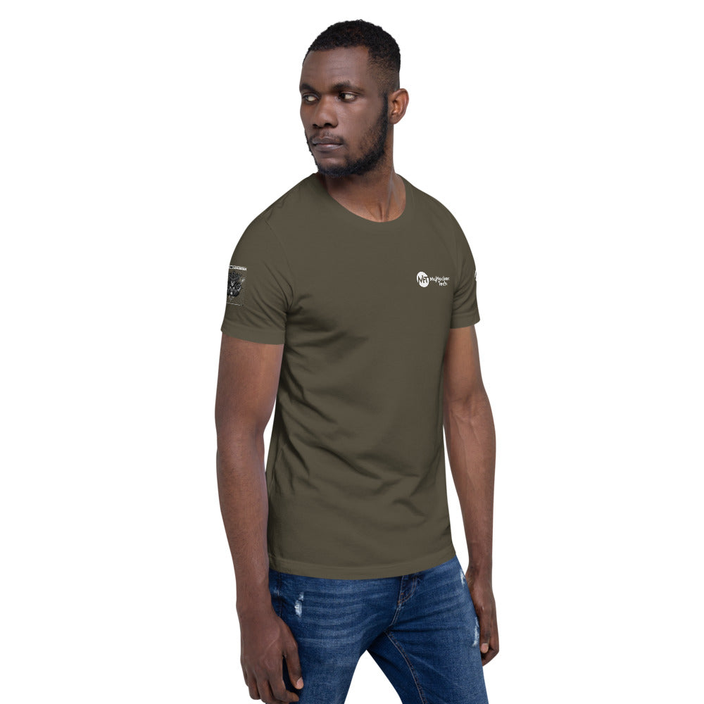 Mecha Guardian - Short-Sleeve Unisex T-Shirt (all sides print) by DarkByteGear