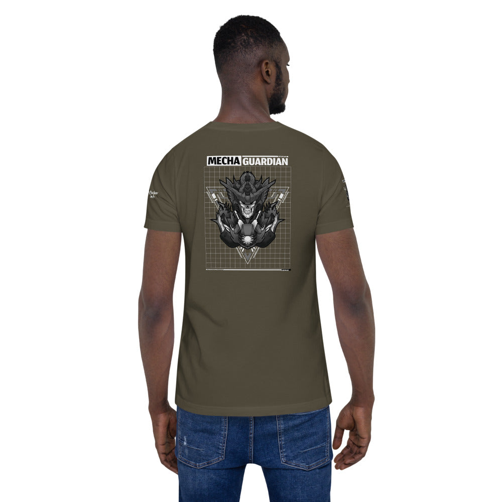 Mecha Guardian - Short-Sleeve Unisex T-Shirt (all sides print) by DarkByteGear