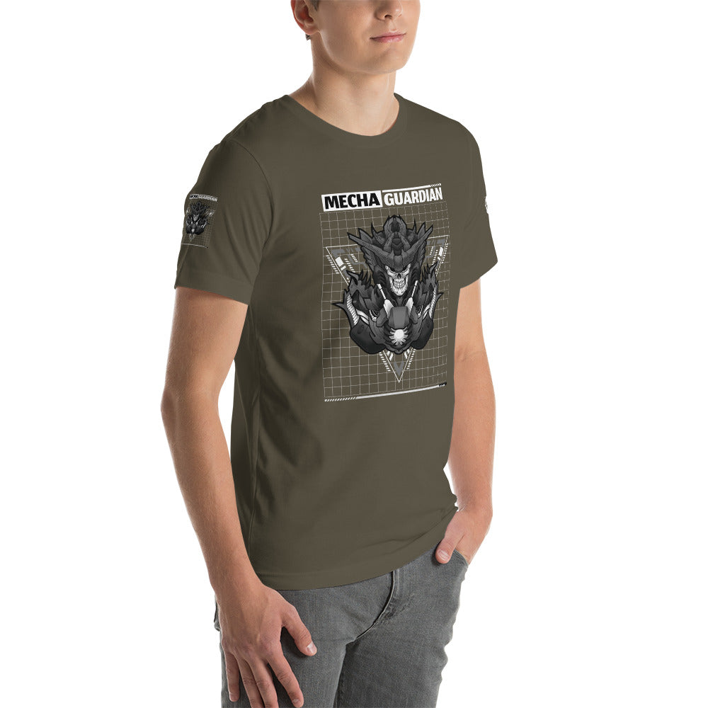 Mecha Guardian - Short-Sleeve Unisex T-Shirt (all sides print) by DarkByteGear