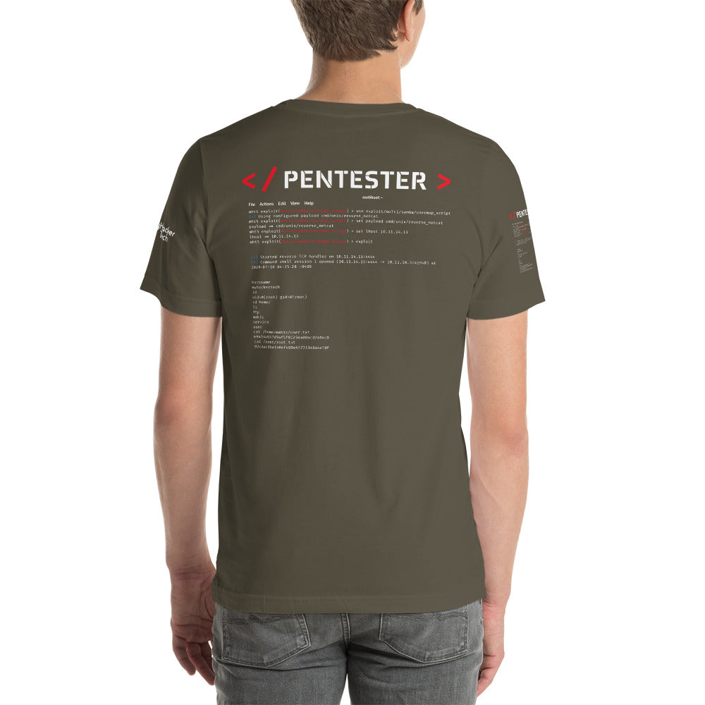 Pentester v1 - Short-Sleeve Unisex T-Shirt (all side print) by DarkByteGear