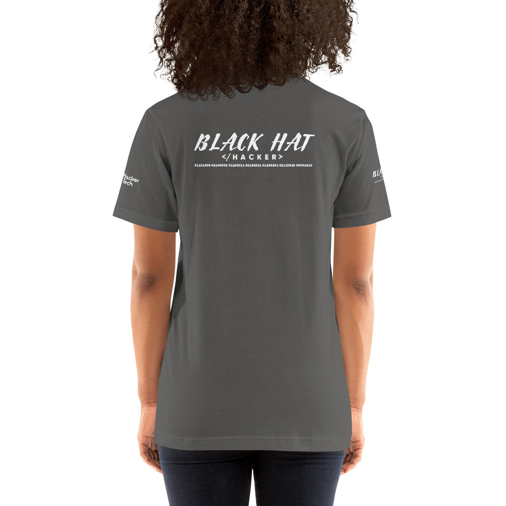 Black Hat Hacker V2 - Short-Sleeve Unisex T-Shirt by DarkByteGear
