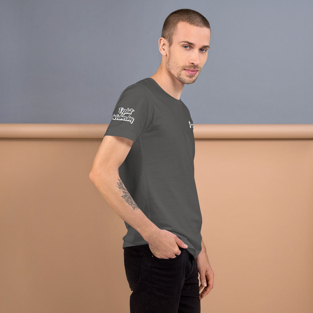 Exploit Wednesday - Short-Sleeve Unisex T-Shirt (all sides print) by DarkByteGear