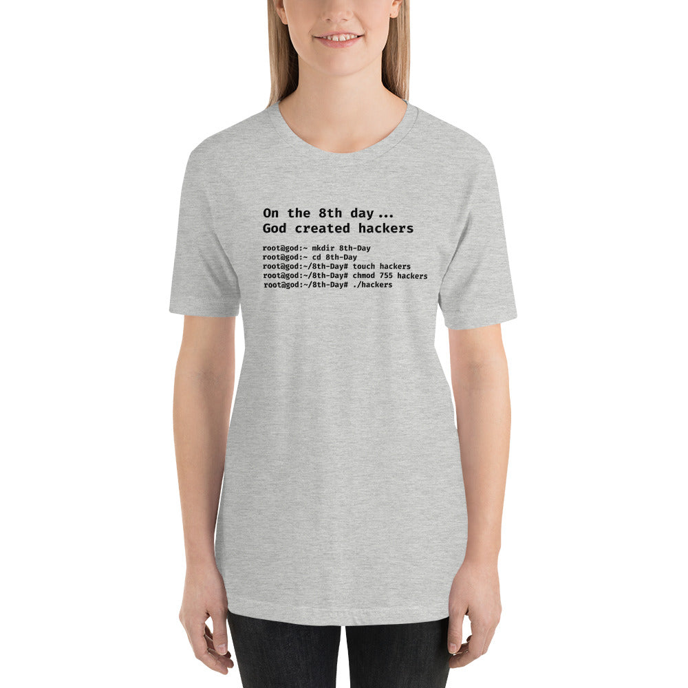 On the 8th day God created hackers - Short-Sleeve Unisex T-Shirt by DarkByteGear
