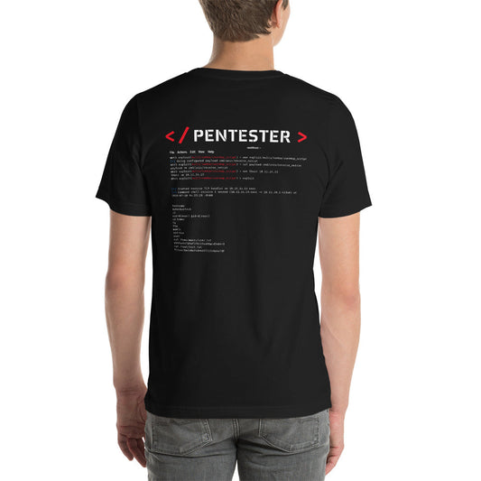 Pentester v1 - Short-Sleeve Unisex T-Shirt (back print) by DarkByteGear