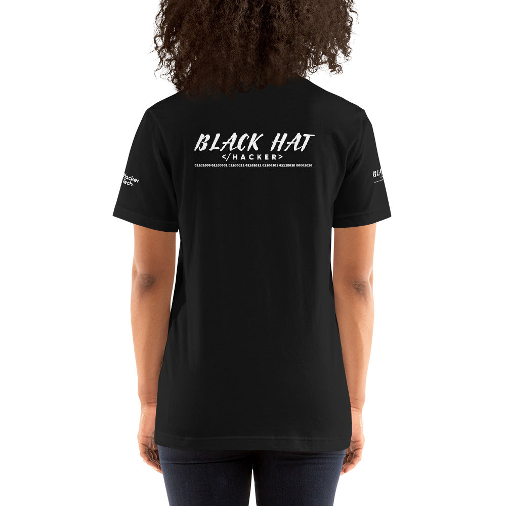 Black Hat Hacker V2 - Short-Sleeve Unisex T-Shirt by DarkByteGear