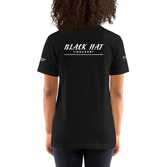 Black Hat Hacker V2 - Short-Sleeve Unisex T-Shirt by DarkByteGear