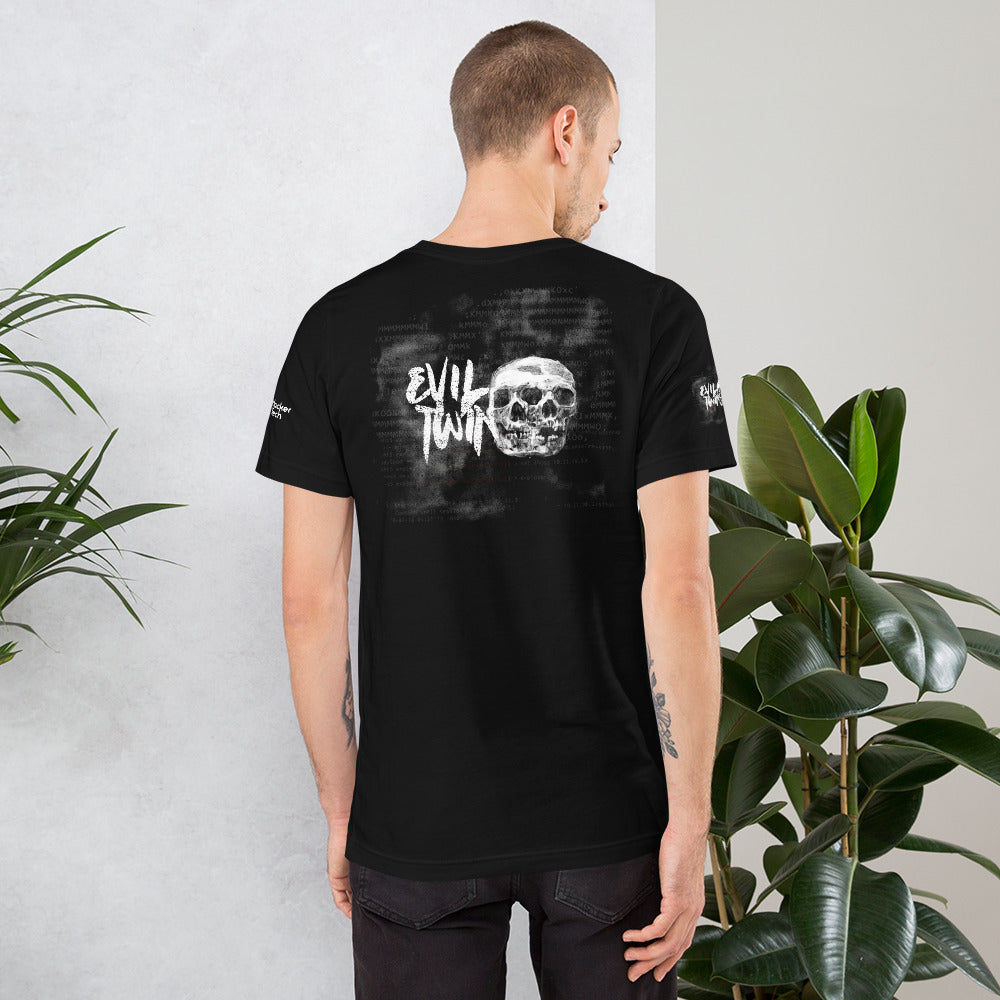 Evil twin - Short-Sleeve Unisex T-Shirt (all side print) by DarkByteGear