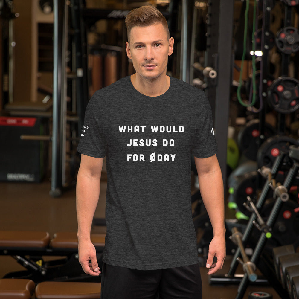 What would Jesus do for 0day - Short-Sleeve Unisex T-Shirt (all sides print) by DarkByteGear