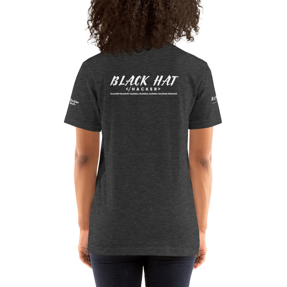 Black Hat Hacker V2 - Short-Sleeve Unisex T-Shirt by DarkByteGear