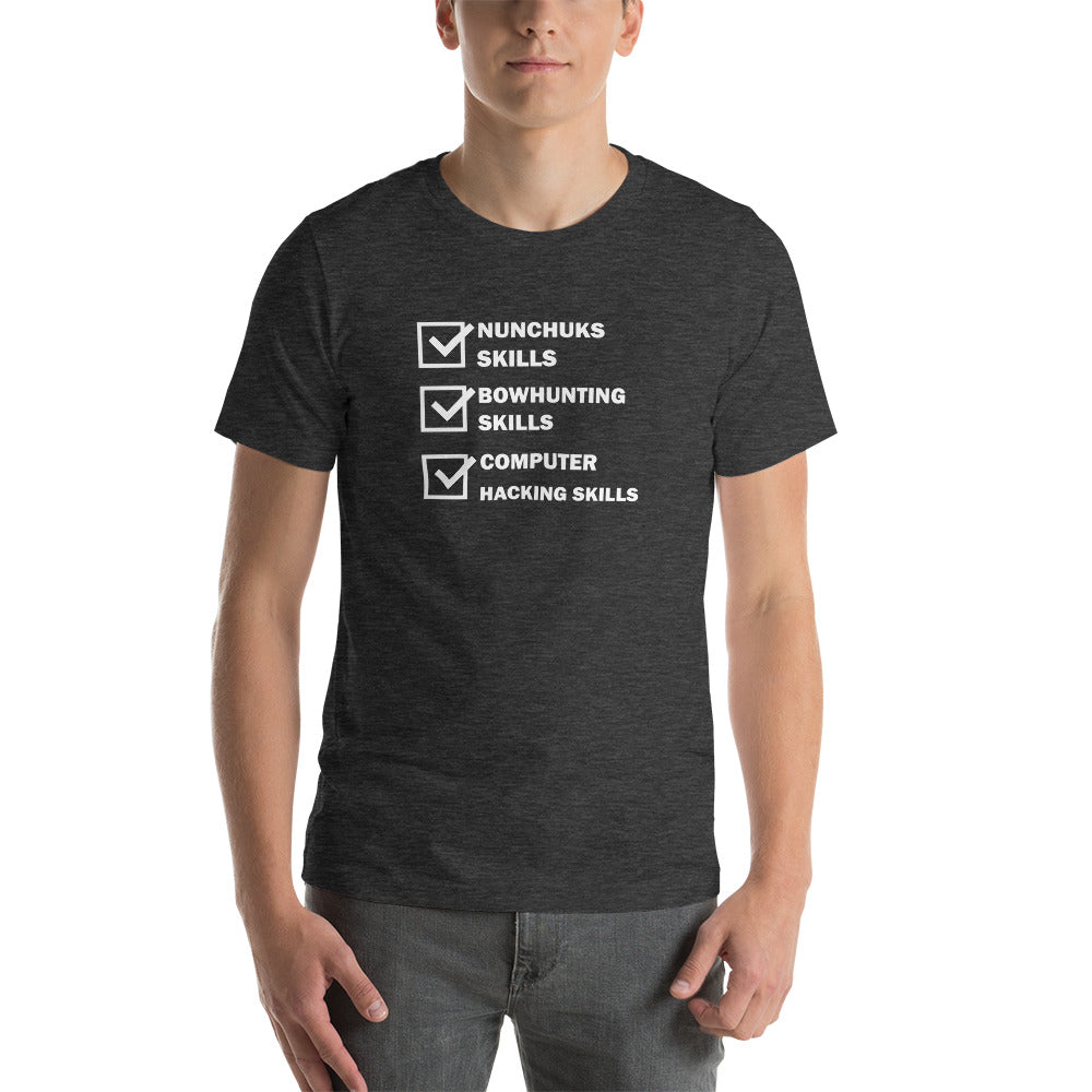 Computer Hacking Skills - Short-Sleeve Unisex T-Shirt by DarkByteGear