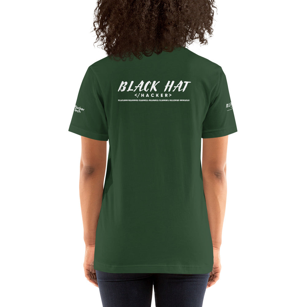 Black Hat Hacker V2 - Short-Sleeve Unisex T-Shirt by DarkByteGear