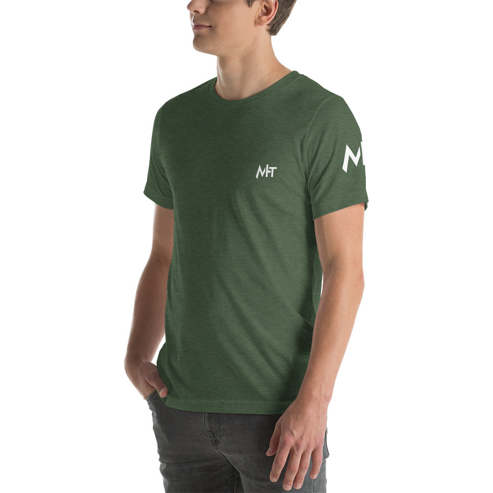 MHT - Short-Sleeve Unisex T-Shirt (front plus sleeve) by DarkByteGear