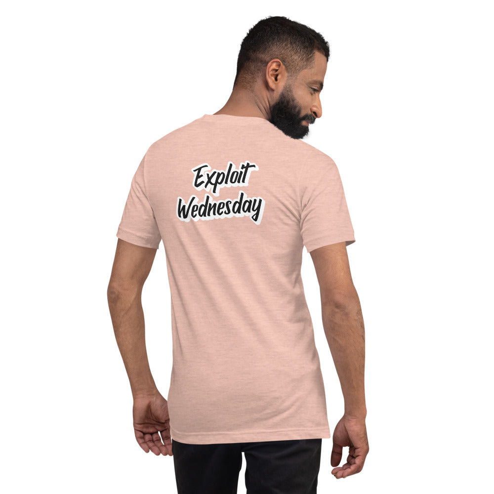 Exploit Wednesday - Short-Sleeve Unisex T-Shirt (back print) by DarkByteGear