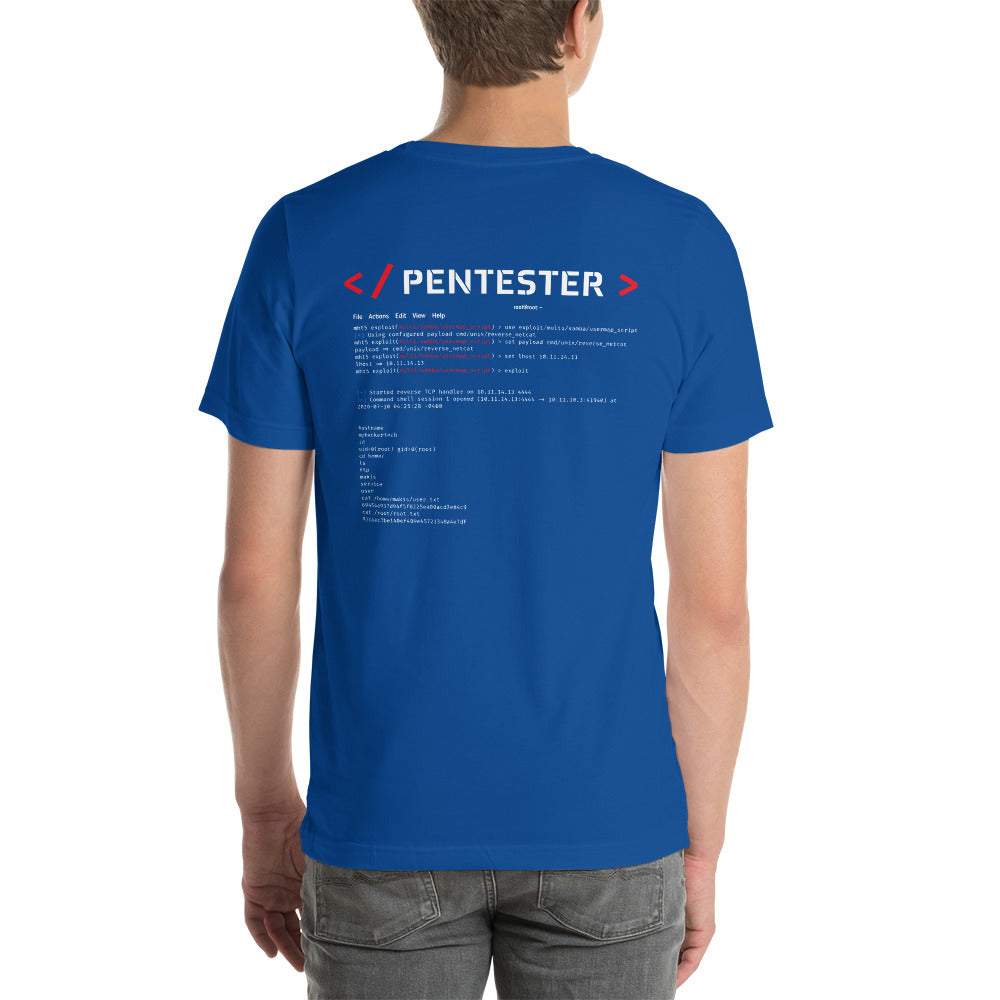 Pentester v1 - Short-Sleeve Unisex T-Shirt (back print) by DarkByteGear