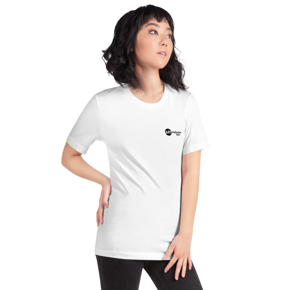 My email password - Short-Sleeve Unisex T-Shirt (back print) by DarkByteGear