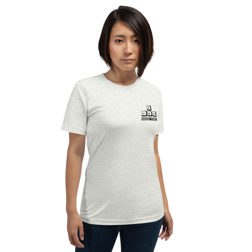 Hack this - Short-Sleeve Unisex T-Shirt (embroidery) by DarkByteGear